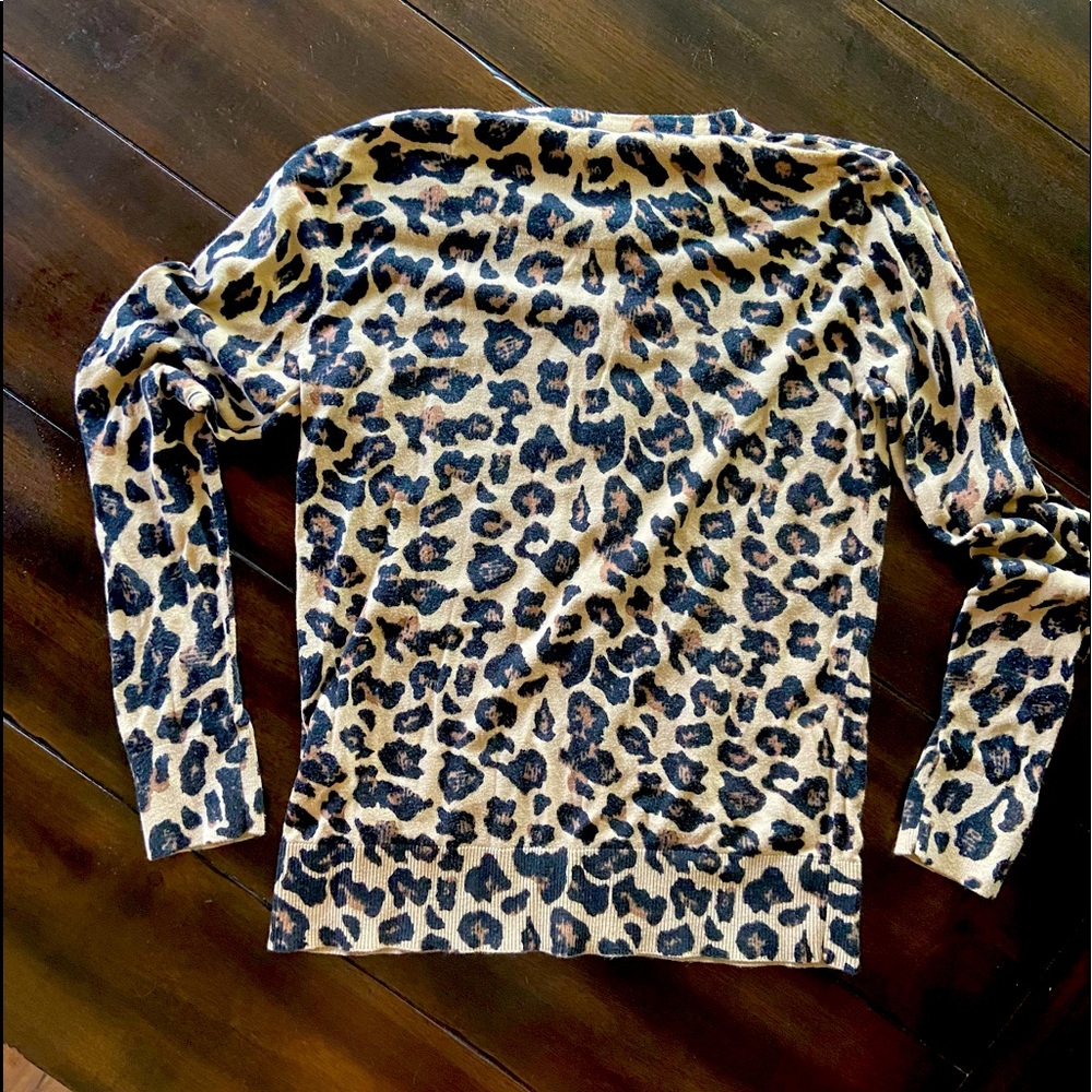 Leopard Button-Up Cardigan - Picture 2 of 2